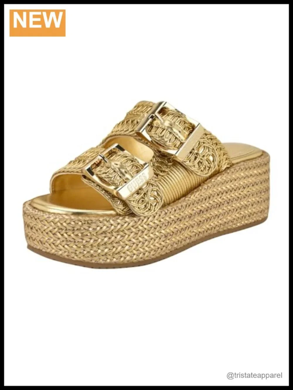 Woven Slide Sandal Platform Slip-On Casual Open Toe